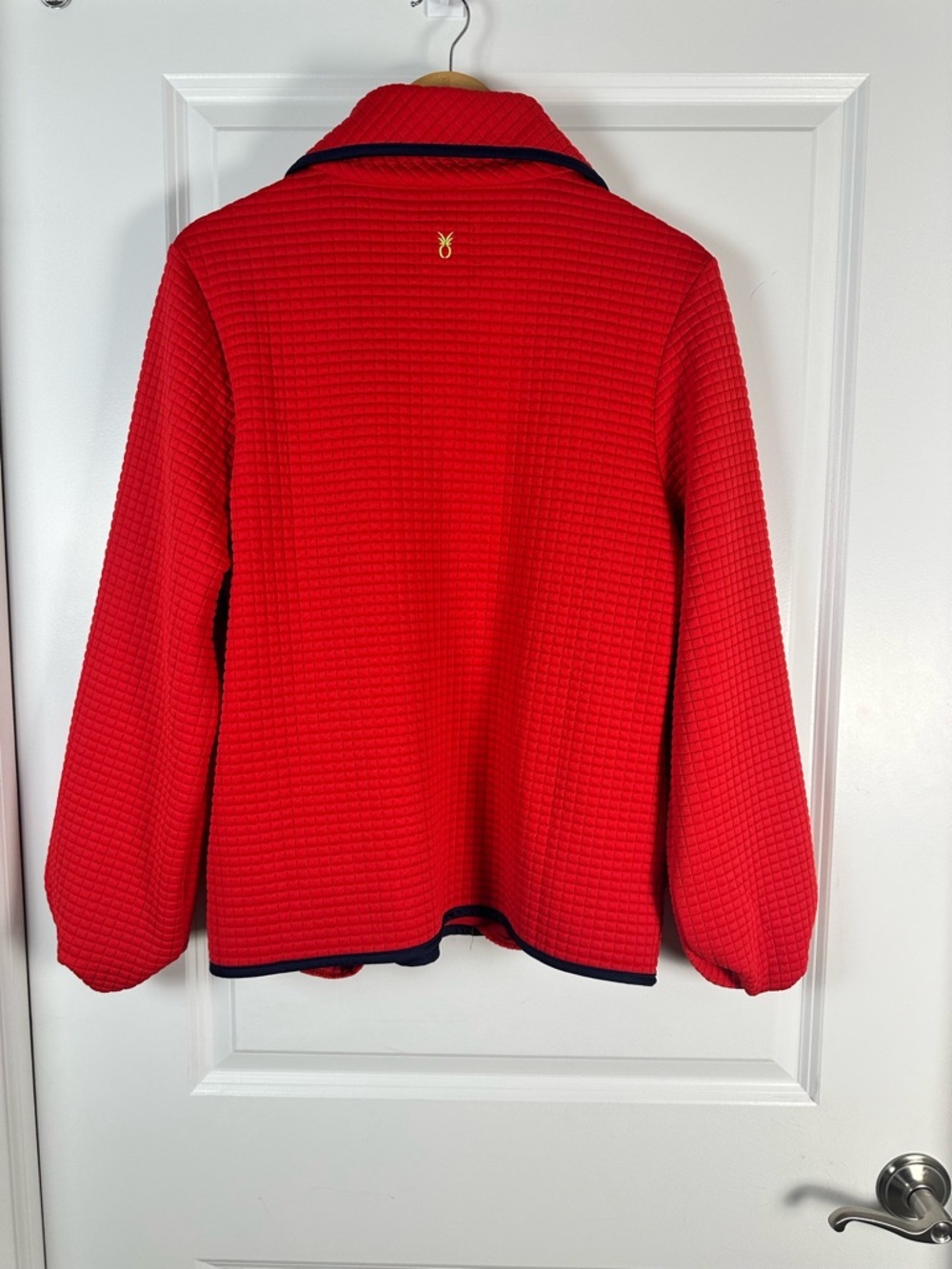 Dudley Stephens Vista Pullover Womens Medium Red Waffle Knit Preppy - Picture 6 of 7
